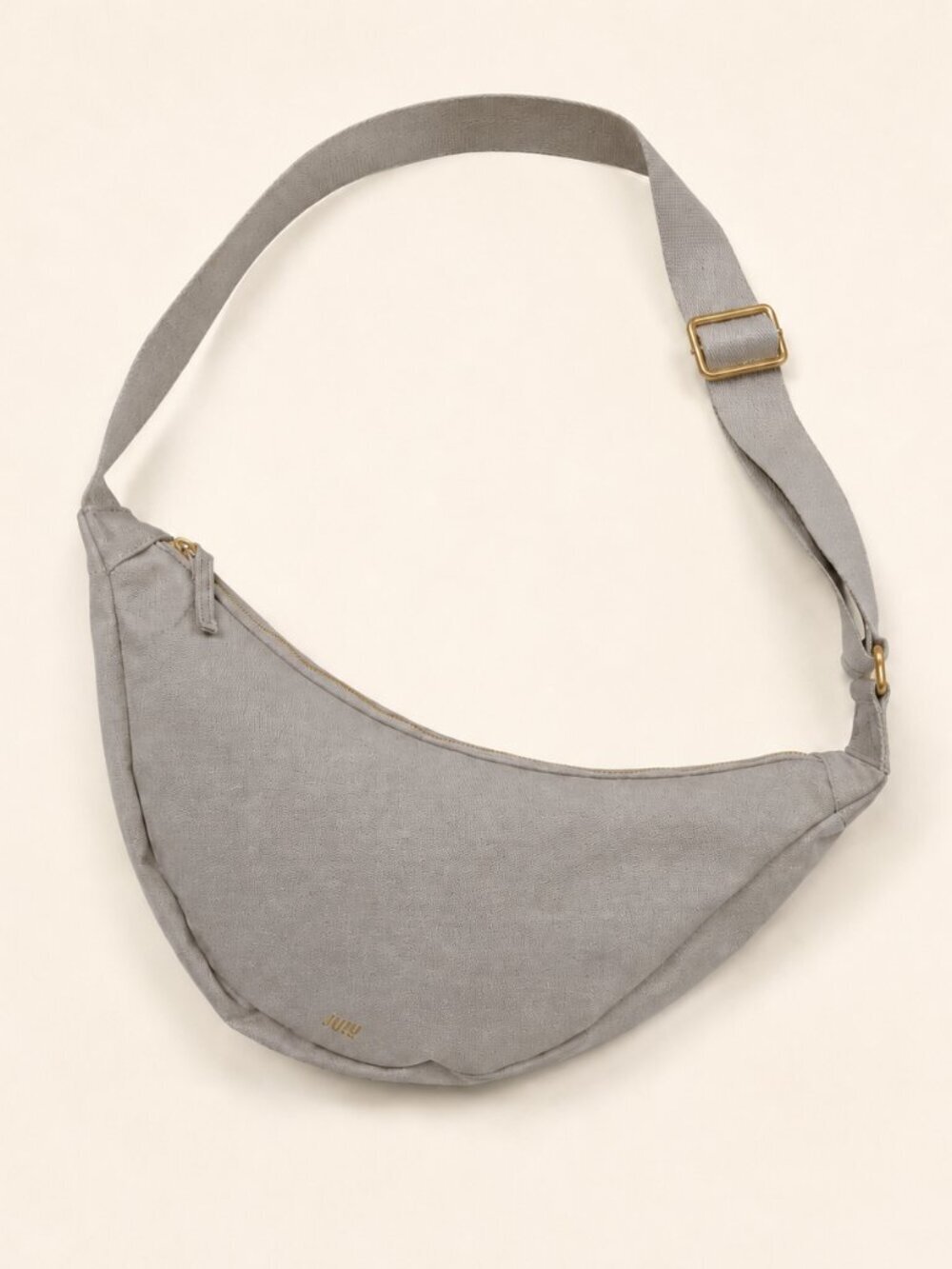 JULY Everyday Crescent Crossbody Bag Natural Cotton Canvas